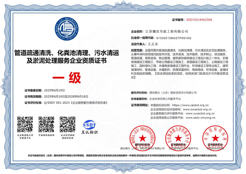 戴家巷企业资质证书